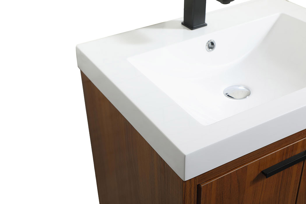 Elegant Bathroom Vanity - Teak, L 24" (VF46024MTK)