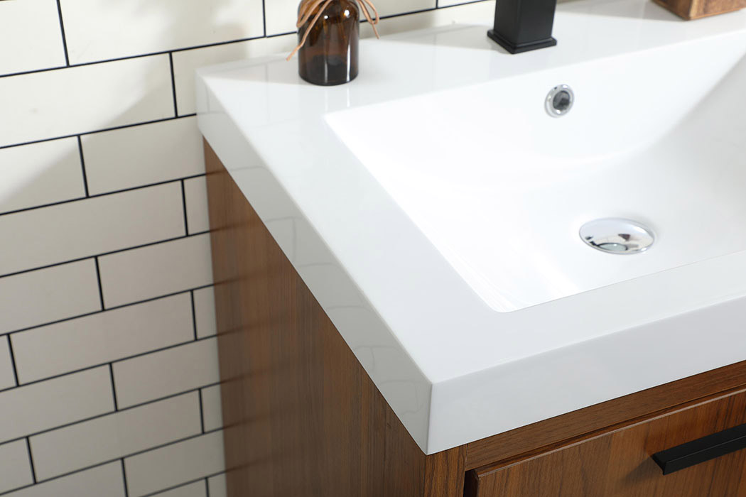 Elegant Bathroom Vanity - Teak, L 24" (VF46024MTK)