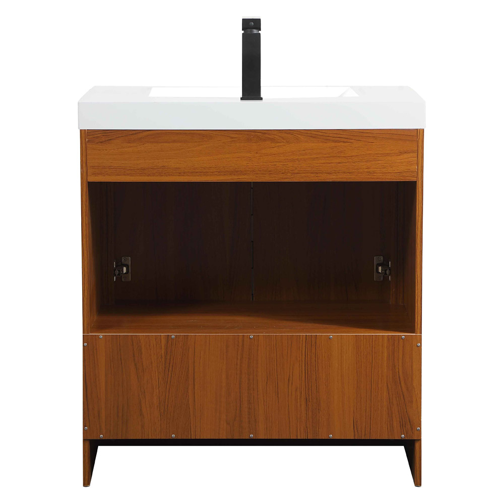 Elegant Bathroom Vanity - Teak, L 30" (VF46030MTK)