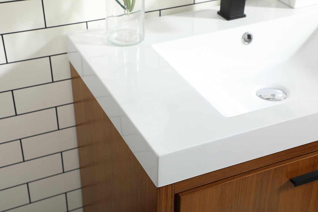 Elegant Bathroom Vanity - Teak, L 30" (VF46030MTK)