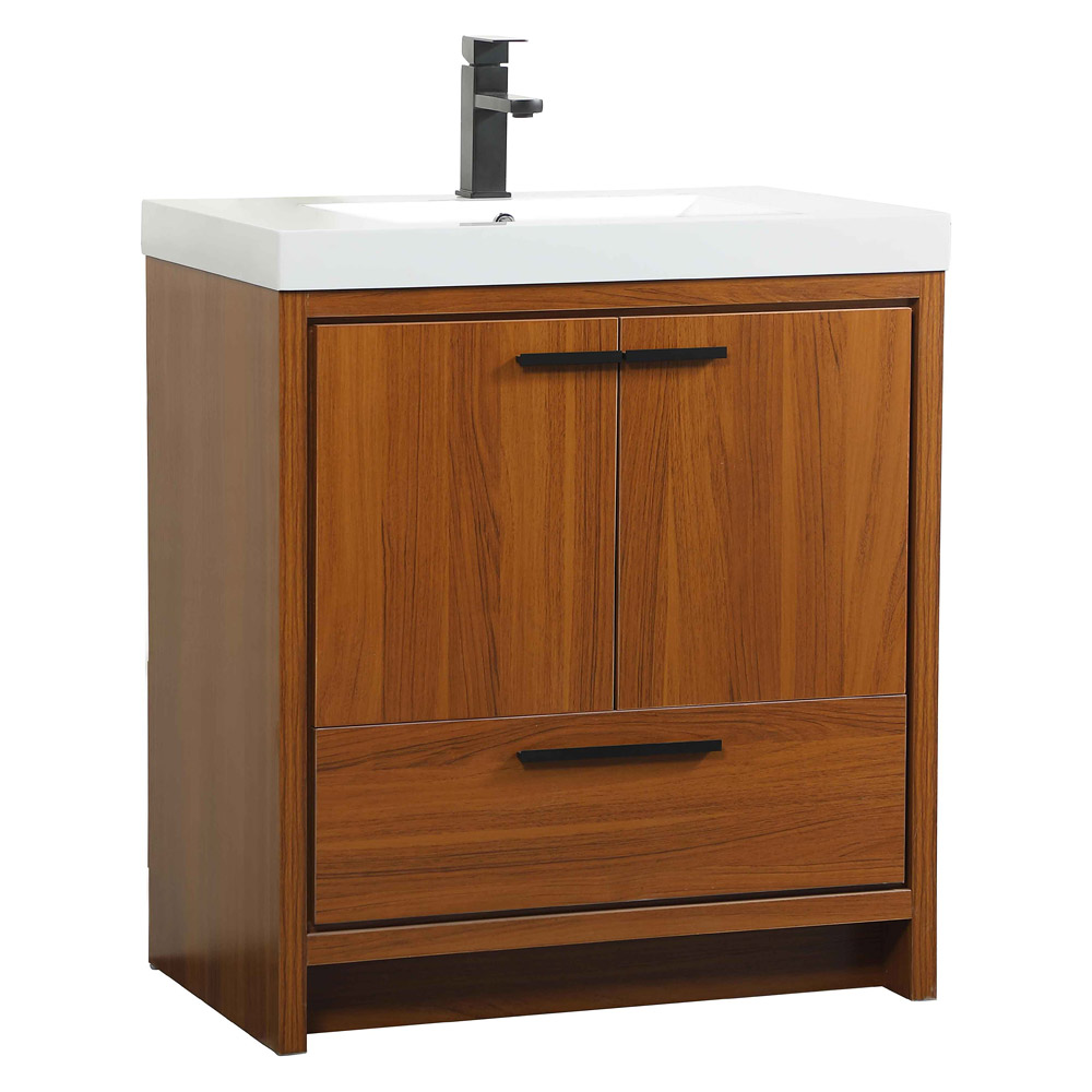 Elegant Bathroom Vanity - Teak, L 30" (VF46030MTK)