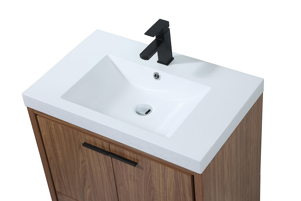 Elegant Bathroom Vanity - Walnut Brown, L 30" (VF46030WB)