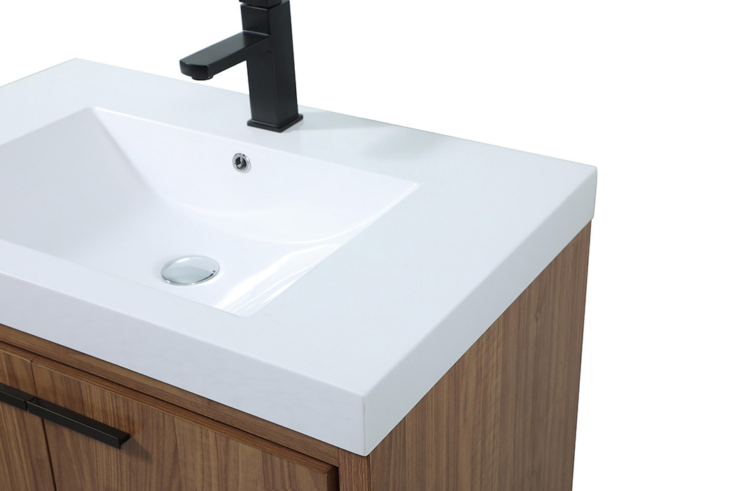 Elegant Bathroom Vanity - Walnut Brown, L 30" (VF46030WB)