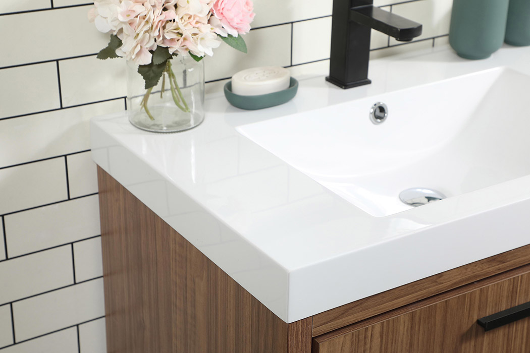 Elegant Bathroom Vanity - Walnut Brown, L 30" (VF46030WB)
