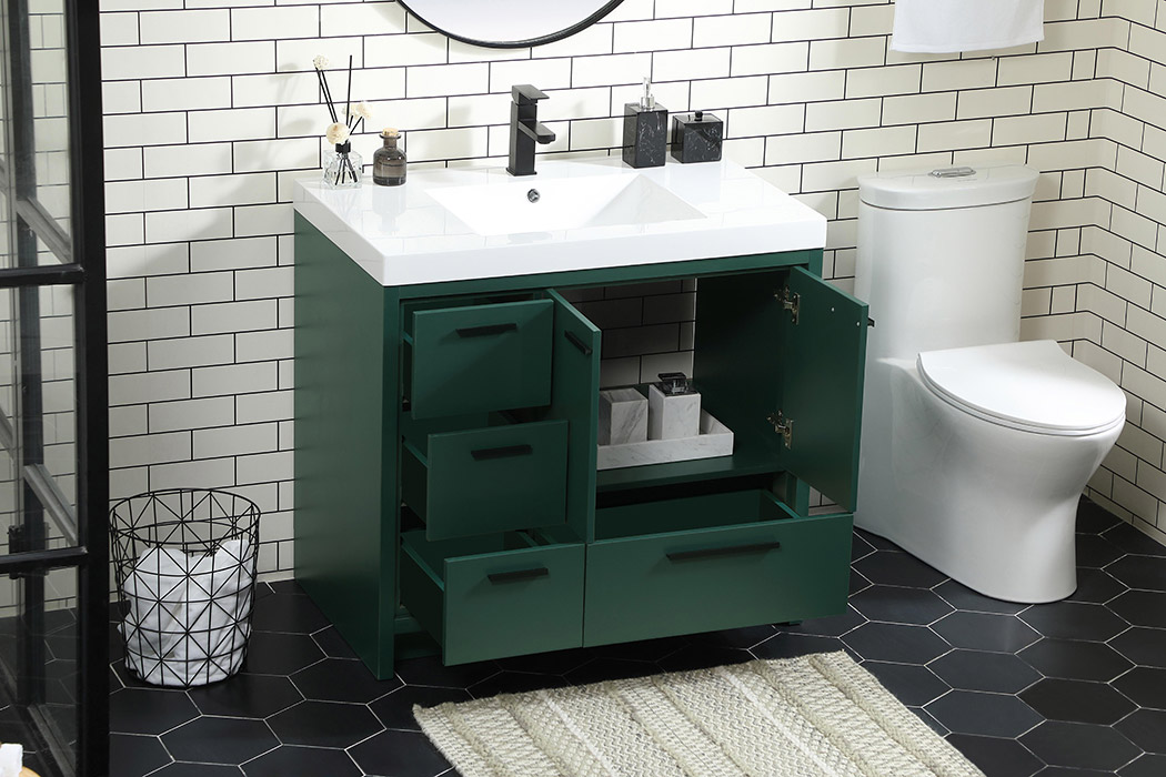 Elegant Bathroom Vanity - Green, L 36" (VF46036MGN)