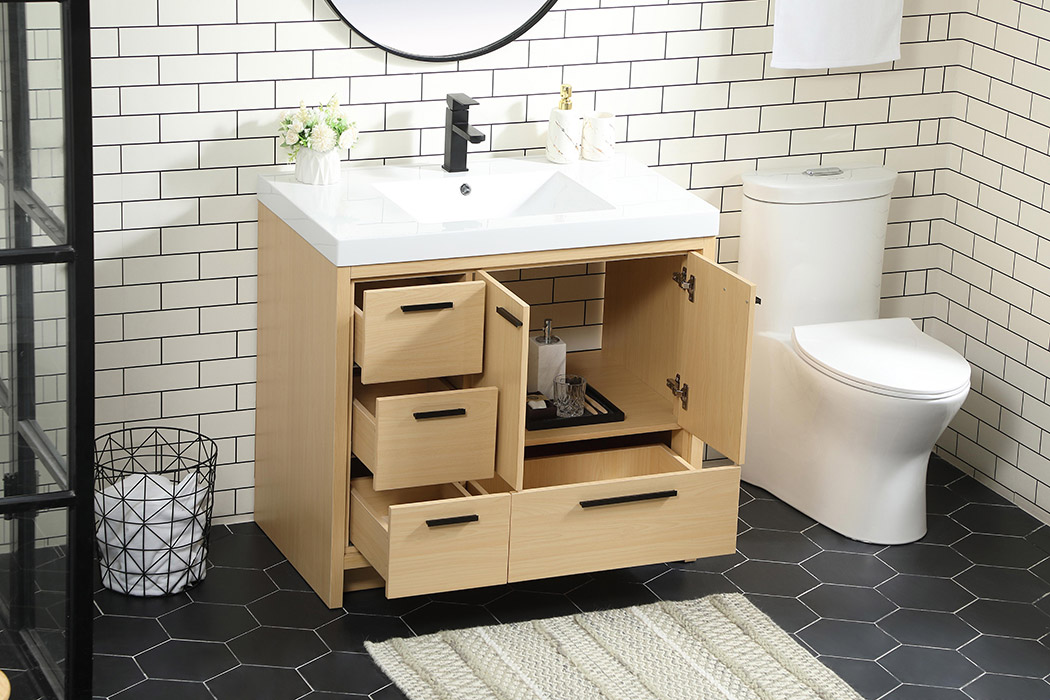 Elegant Bathroom Vanity - Maple, L 36" (VF46036MMP)