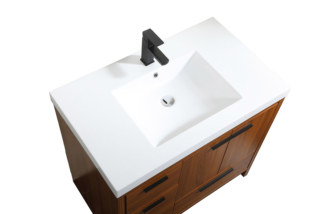 Elegant Bathroom Vanity - Teak, L 36" (VF46036MTK)