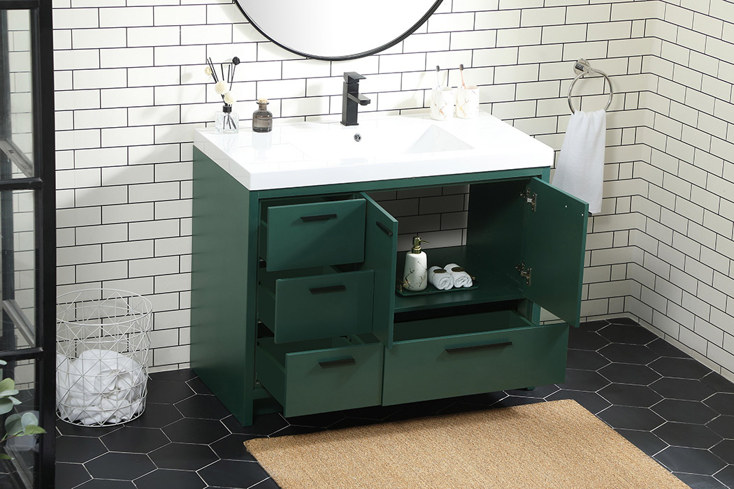 Elegant Bathroom Vanity - Green, L 42" (VF46042MGN)