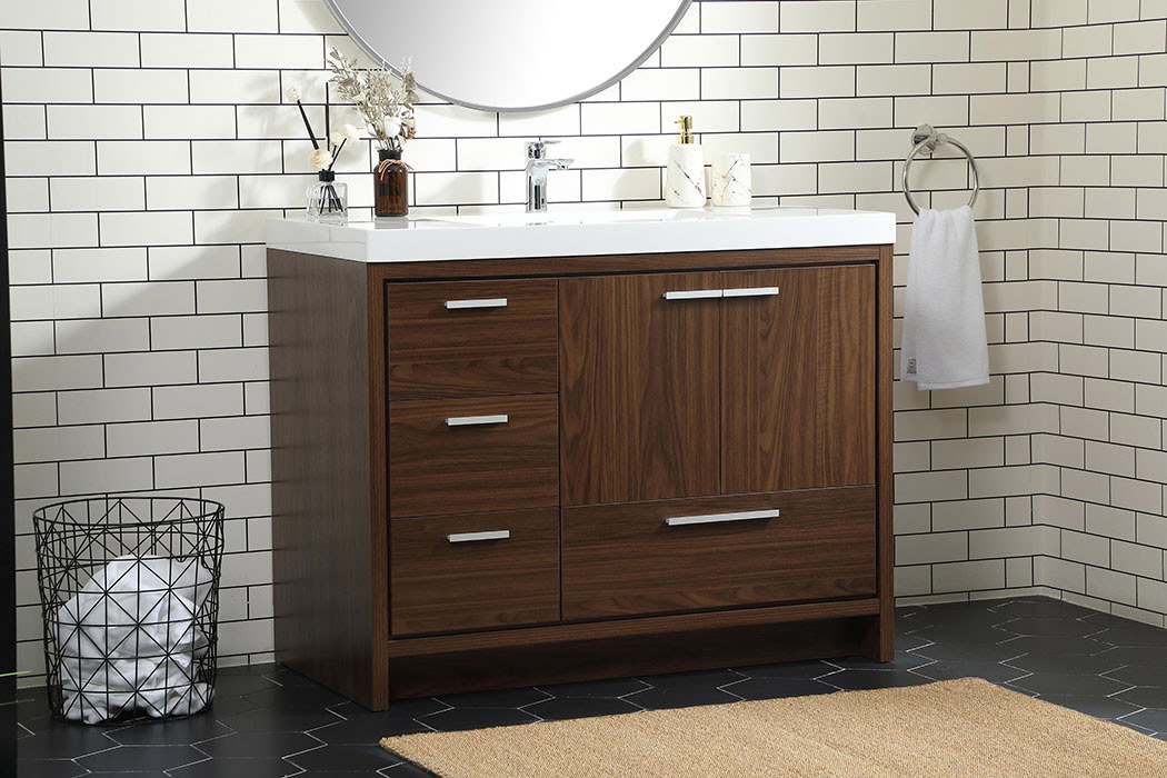 Elegant Bathroom Vanity - Walnut, L 42" (VF46042MWT)