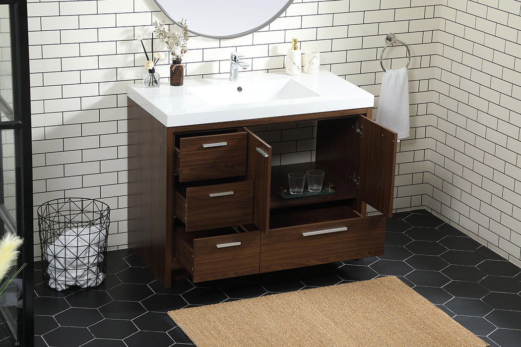 Elegant Bathroom Vanity - Walnut, L 42" (VF46042MWT)