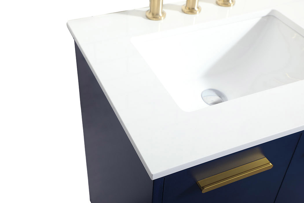 Elegant Bathroom Vanity - Blue (VF47024MBL)