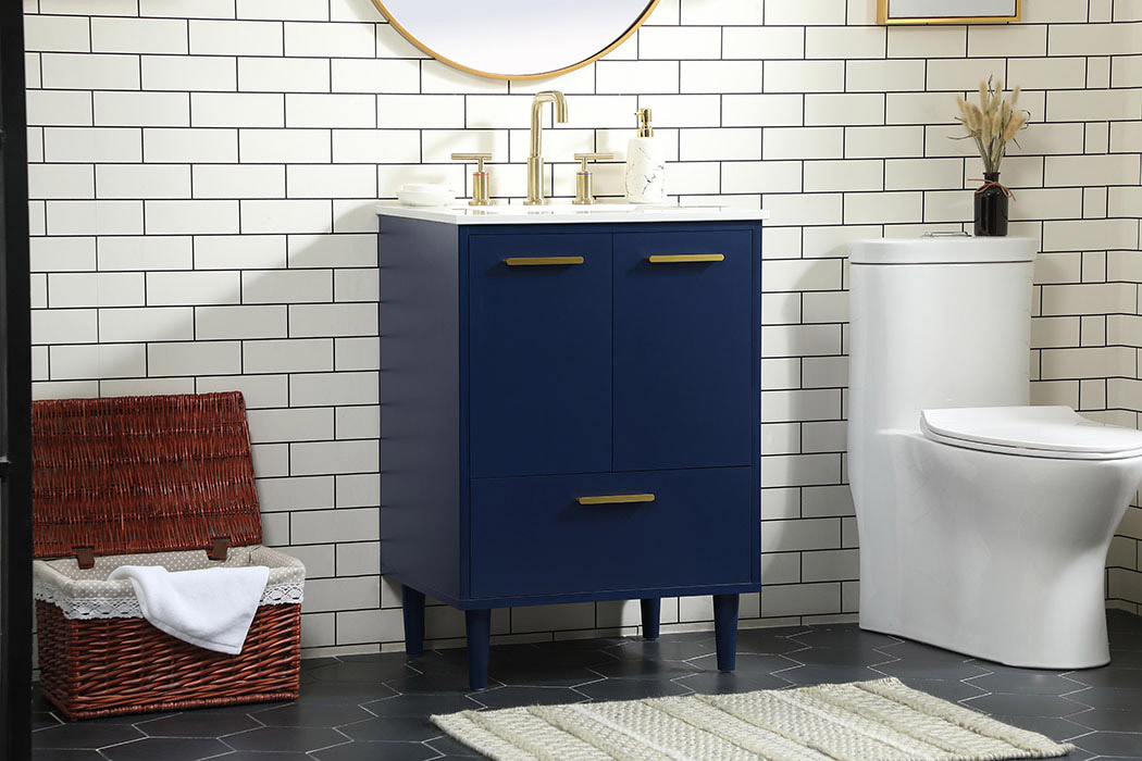 Elegant Bathroom Vanity - Blue (VF47024MBL)