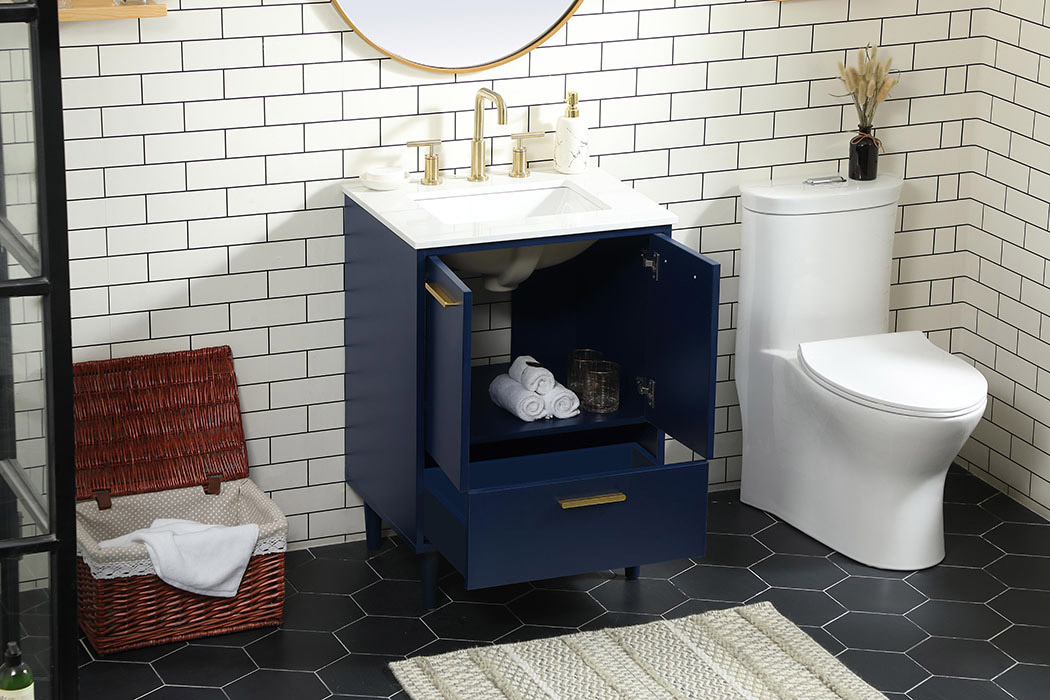 Elegant Bathroom Vanity - Blue (VF47024MBL)