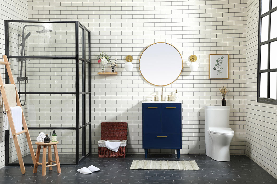 Elegant Bathroom Vanity - Blue (VF47024MBL)