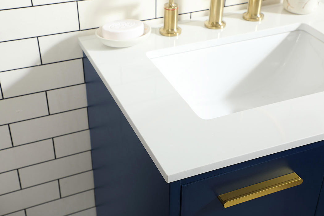 Elegant Bathroom Vanity - Blue (VF47024MBL)