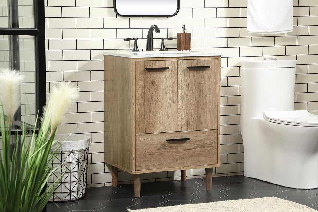 Elegant Bathroom Vanity - Natural Oak (VF47024NT)