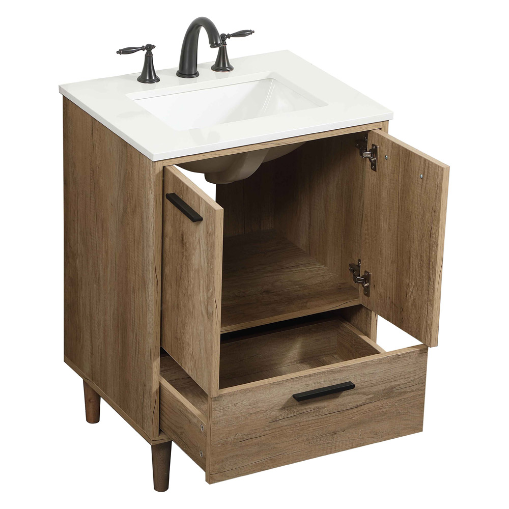 Elegant Bathroom Vanity - Natural Oak (VF47024NT)