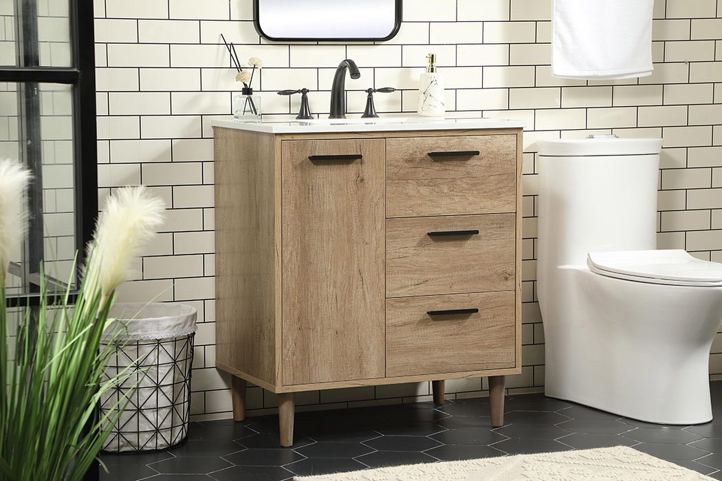 Elegant Bathroom Vanity - Natural Oak (VF47030NT)