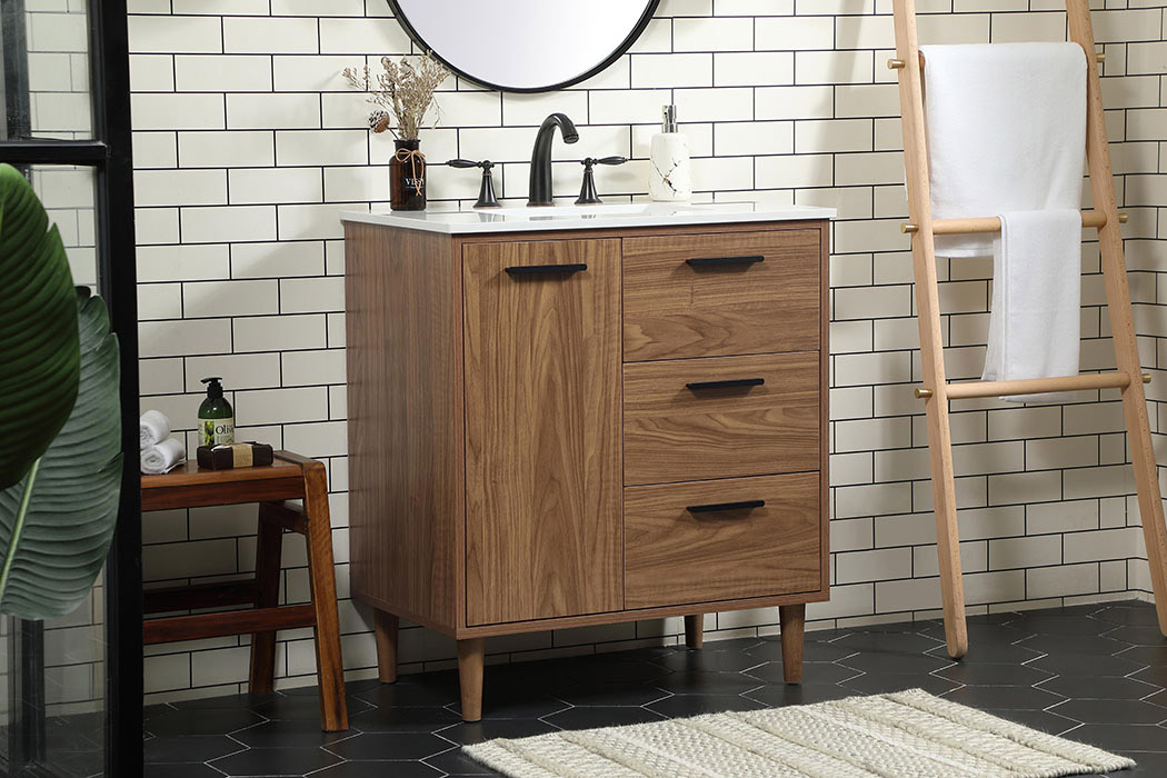 Elegant Bathroom Vanity - Walnut Brown (VF47030WB)