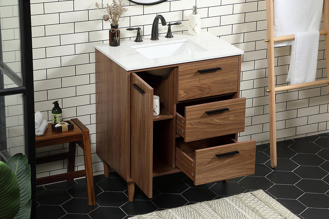 Elegant Bathroom Vanity - Walnut Brown (VF47030WB)