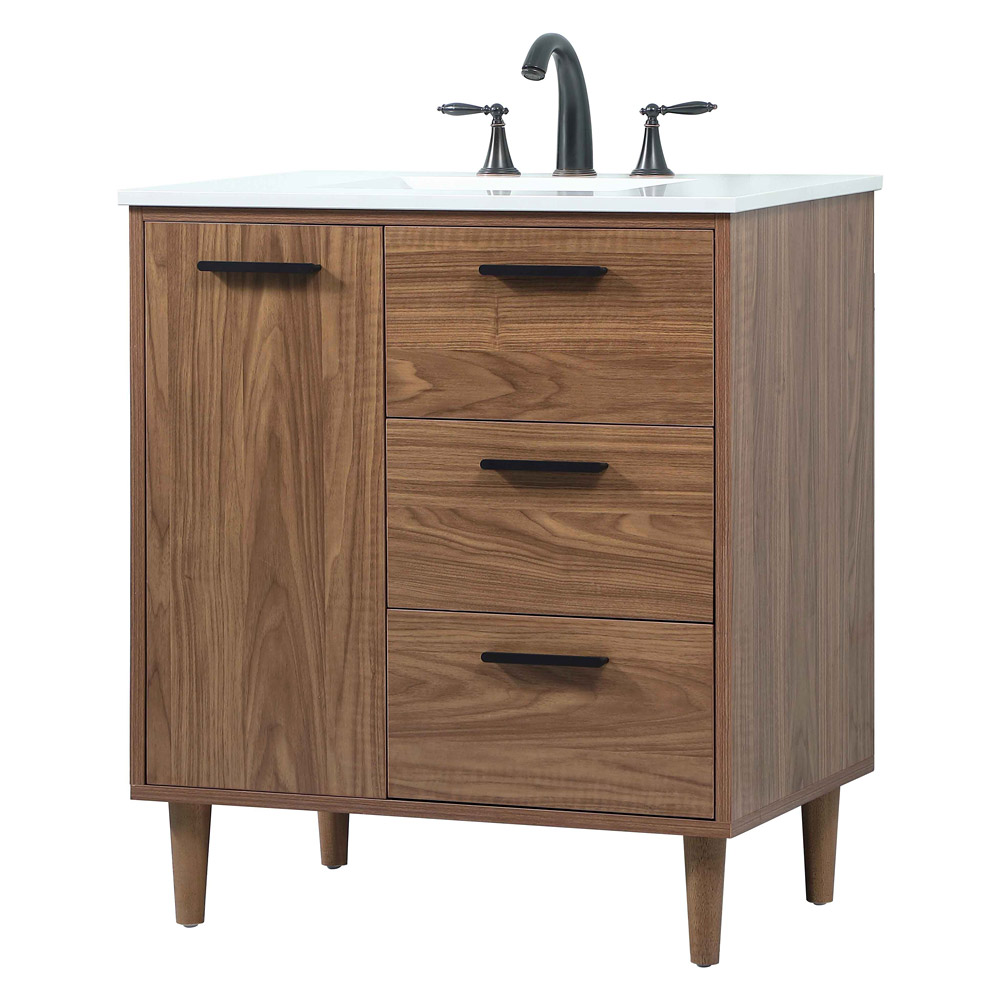 Elegant Bathroom Vanity - Walnut Brown (VF47030WB)