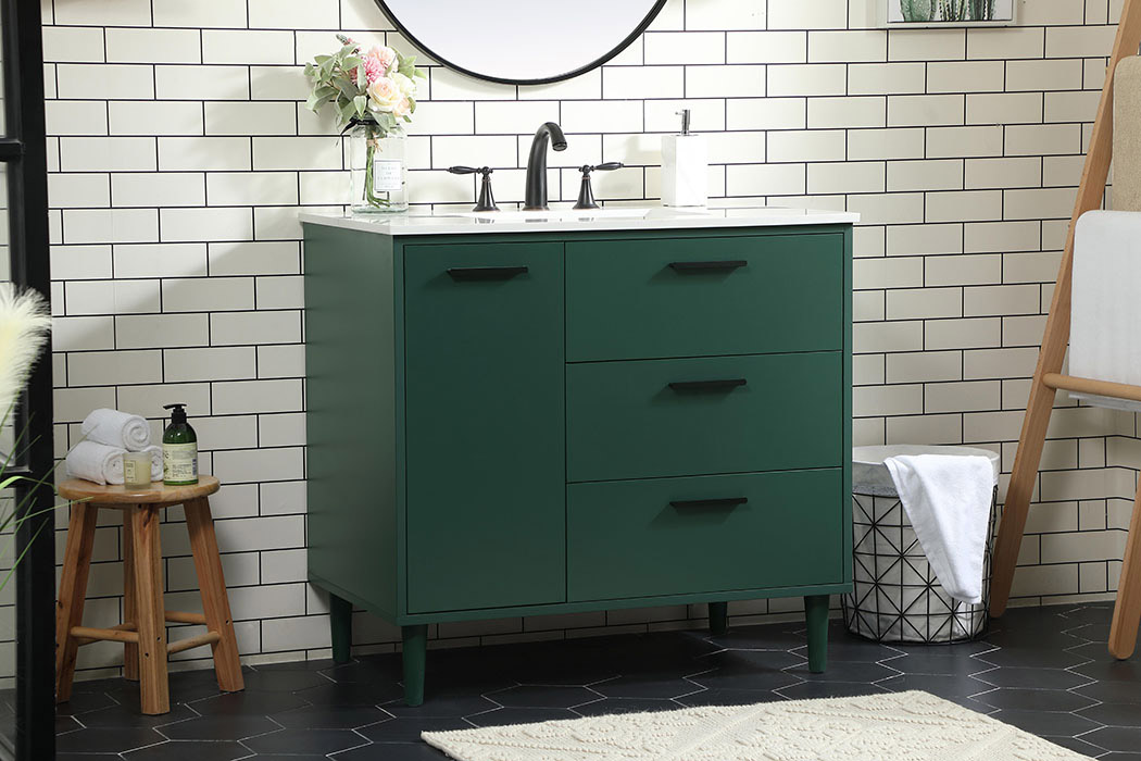Elegant Bathroom Vanity - Green (VF47036MGN)