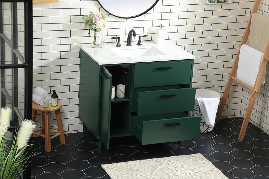 Elegant Bathroom Vanity - Green (VF47036MGN)