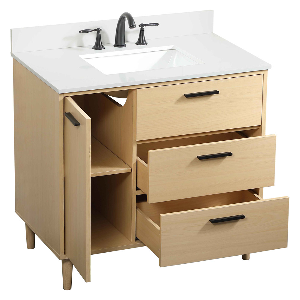 Elegant Bathroom Vanity - Maple (VF47036MMP-BS)