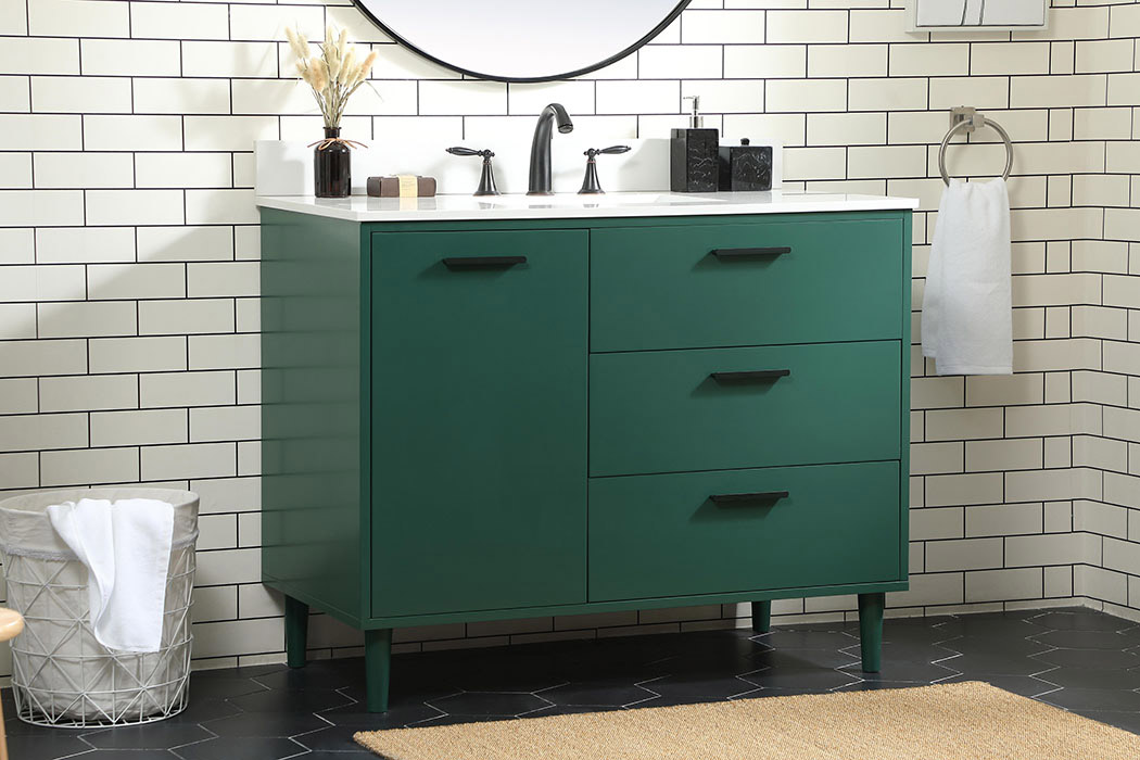 Elegant Bathroom Vanity - Green (VF47042MGN-BS)