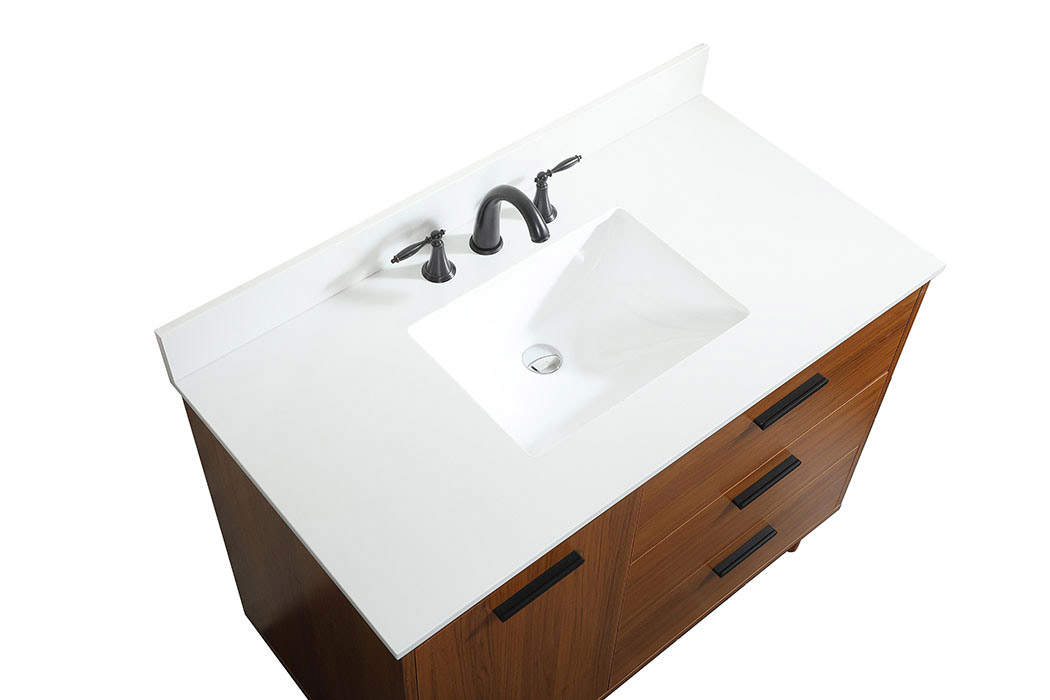 Elegant Bathroom Vanity - Teak (VF47042MTK-BS)