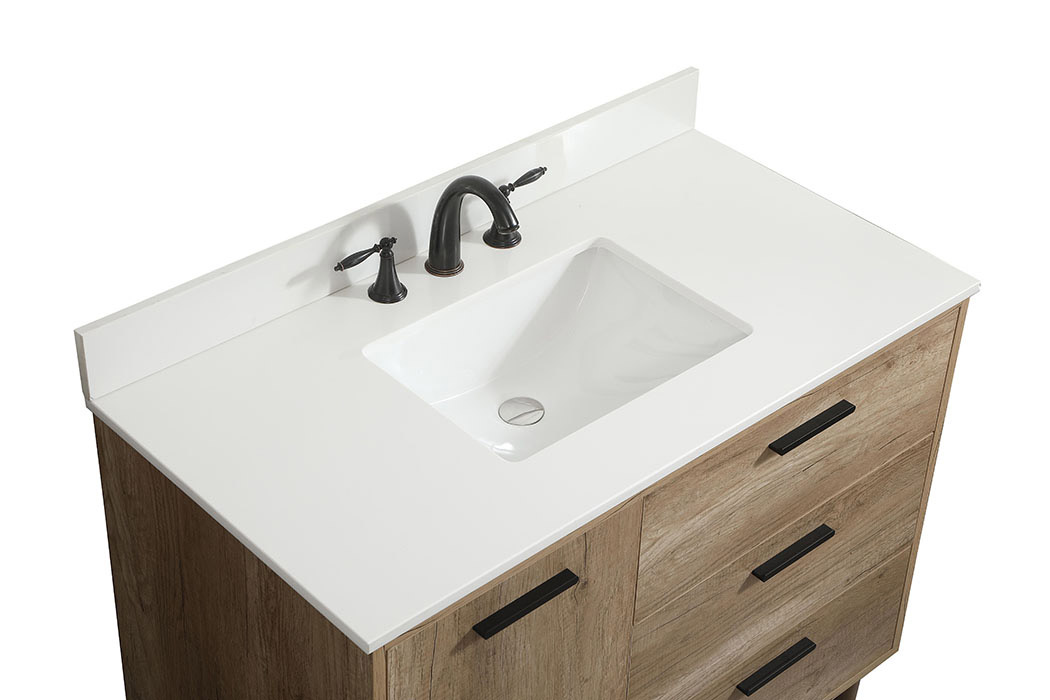 Elegant Bathroom Vanity - Natural Oak (VF47042NT-BS)