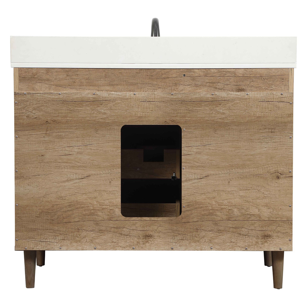 Elegant Bathroom Vanity - Natural Oak (VF47042NT-BS)