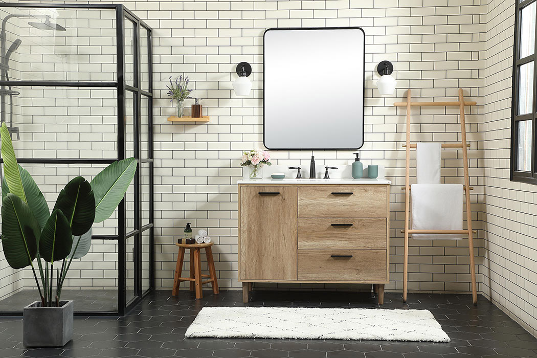 Elegant Bathroom Vanity - Natural Oak (VF47042NT-BS)