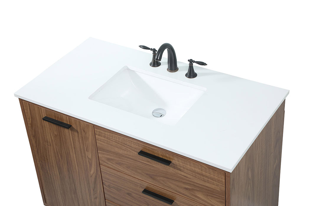 Elegant Bathroom Vanity - Walnut Brown (VF47042WB)