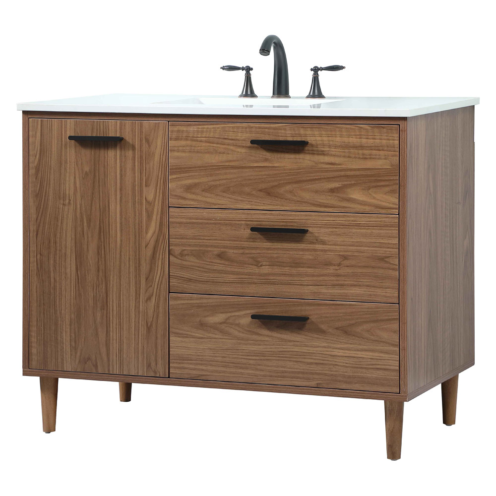 Elegant Bathroom Vanity - Walnut Brown (VF47042WB)