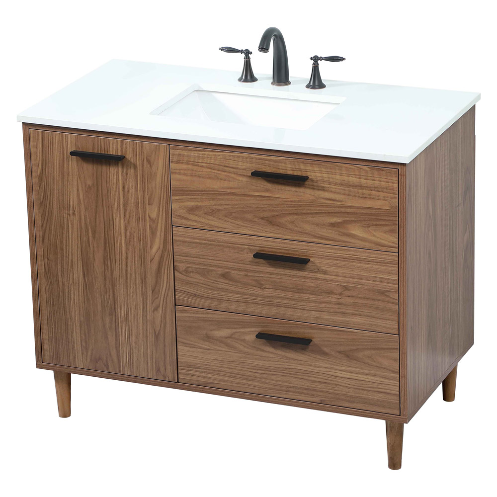 Elegant Bathroom Vanity - Walnut Brown (VF47042WB)
