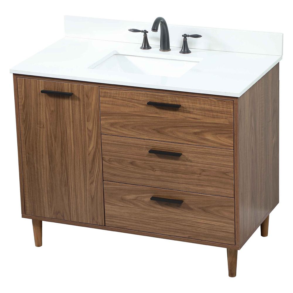 Elegant Bathroom Vanity - Walnut Brown (VF47042WB-BS)