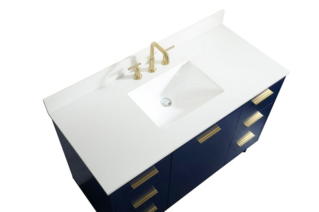 Elegant Bathroom Vanity - Blue (VF47048MBL-BS)