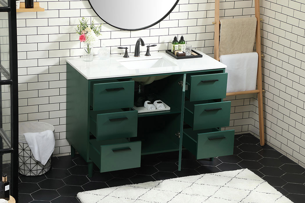 Elegant Bathroom Vanity - Green (VF47048MGN)