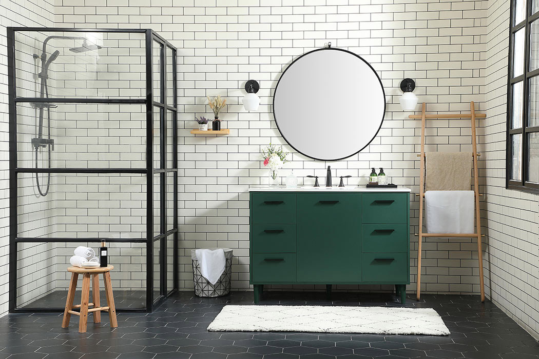Elegant Bathroom Vanity - Green (VF47048MGN)