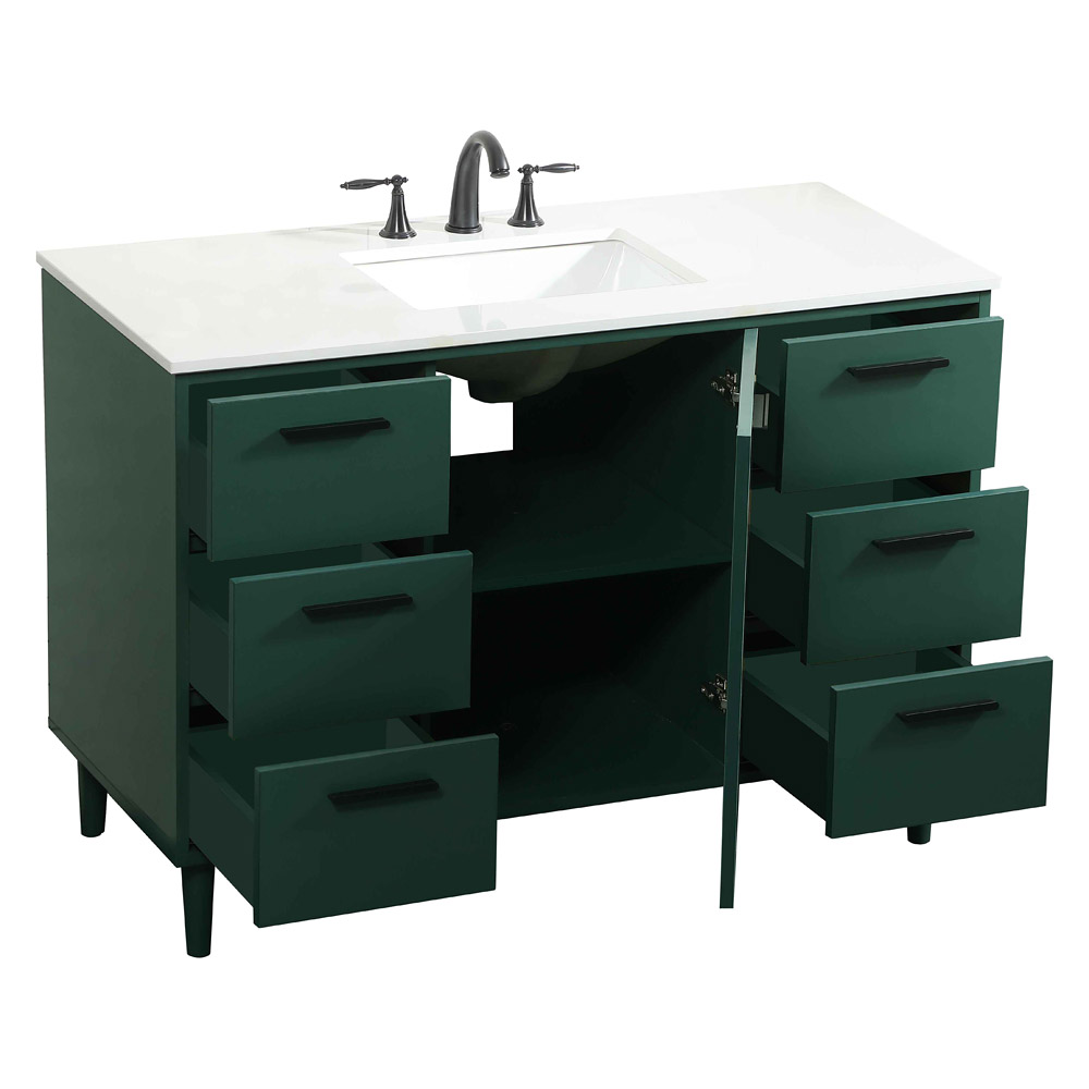 Elegant Bathroom Vanity - Green (VF47048MGN)