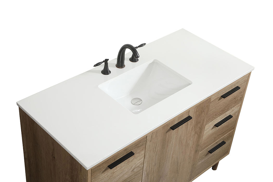 Elegant Bathroom Vanity - Natural Oak (VF47048NT)