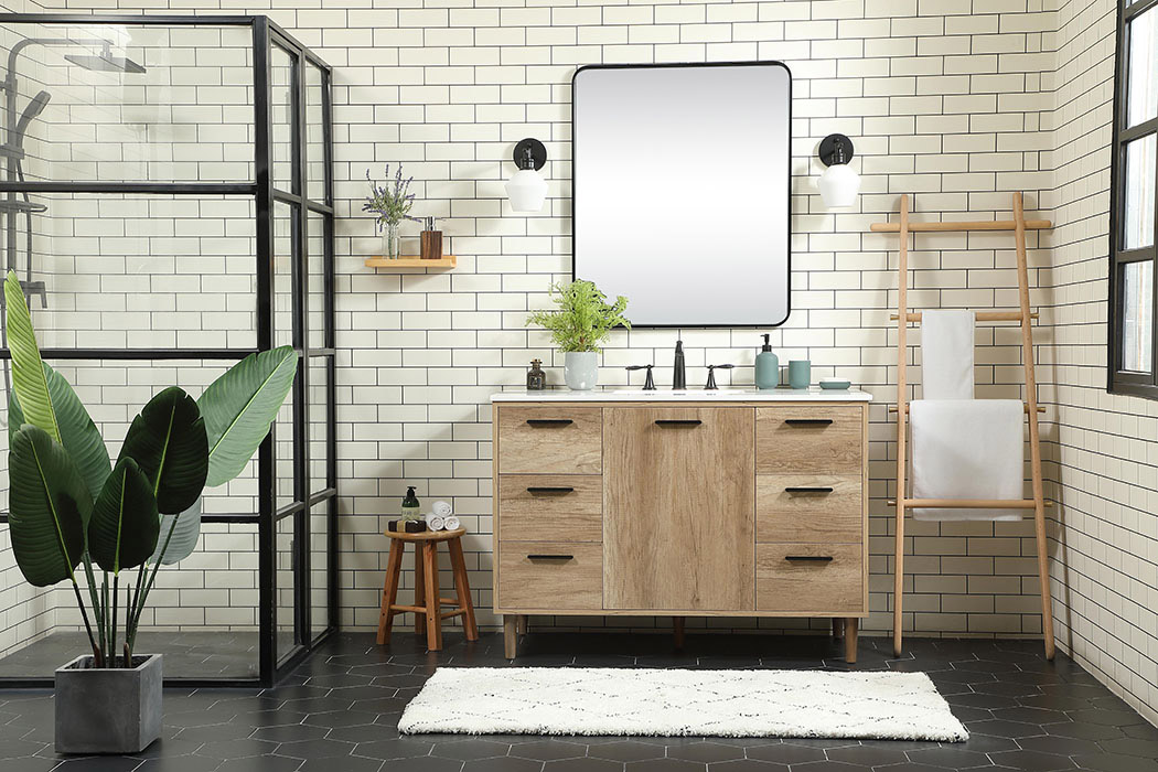Elegant Bathroom Vanity - Natural Oak (VF47048NT)