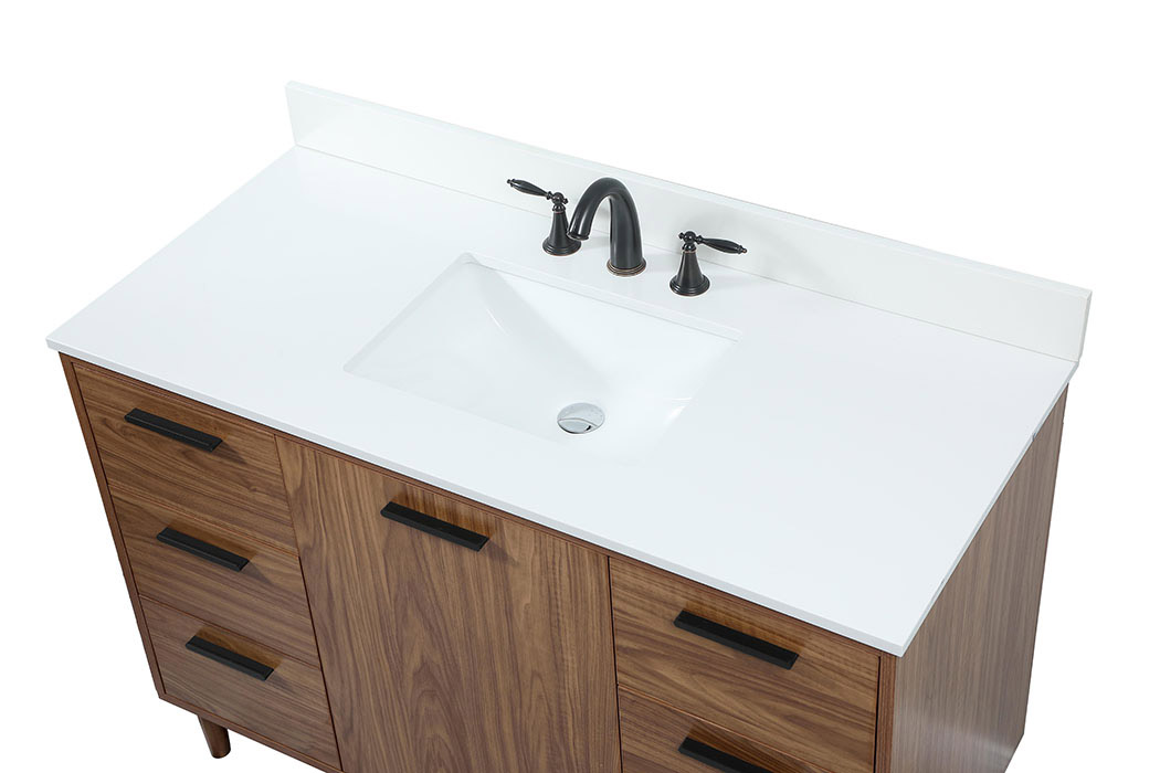 Elegant Bathroom Vanity - Walnut Brown (VF47048WB-BS)