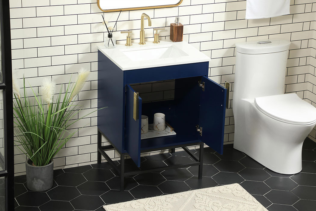 Elegant Bathroom Vanity - Blue (VF48824MBL)