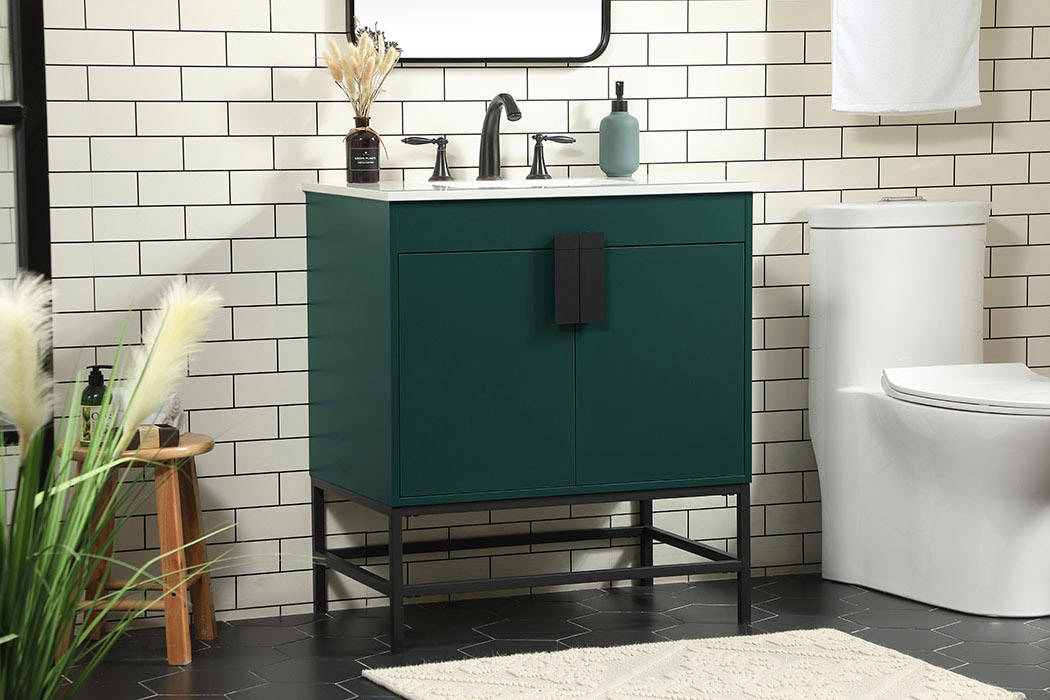Elegant Bathroom Vanity - Green (VF48830MGN)