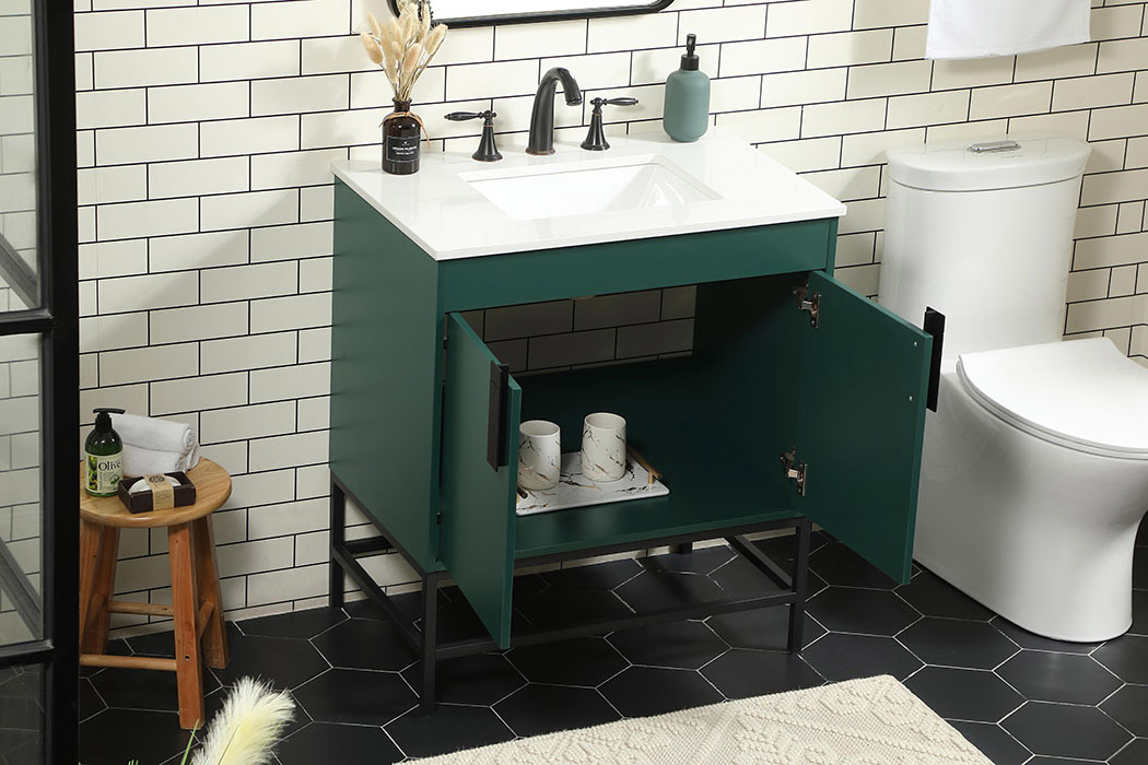 Elegant Bathroom Vanity - Green (VF48830MGN)