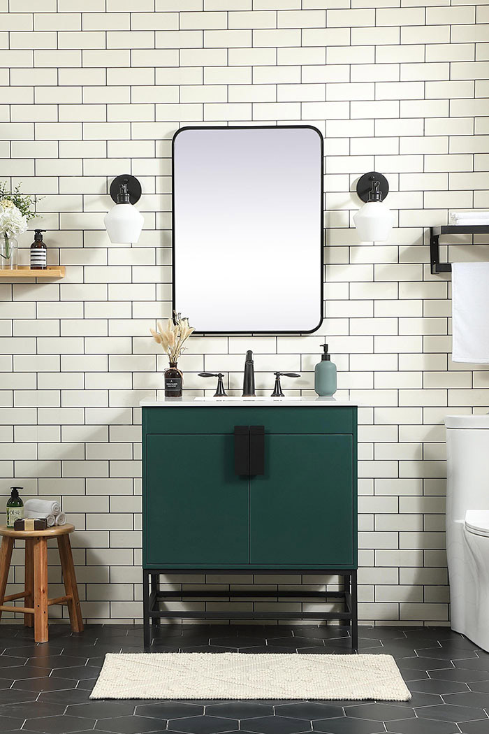 Elegant Bathroom Vanity - Green (VF48830MGN)
