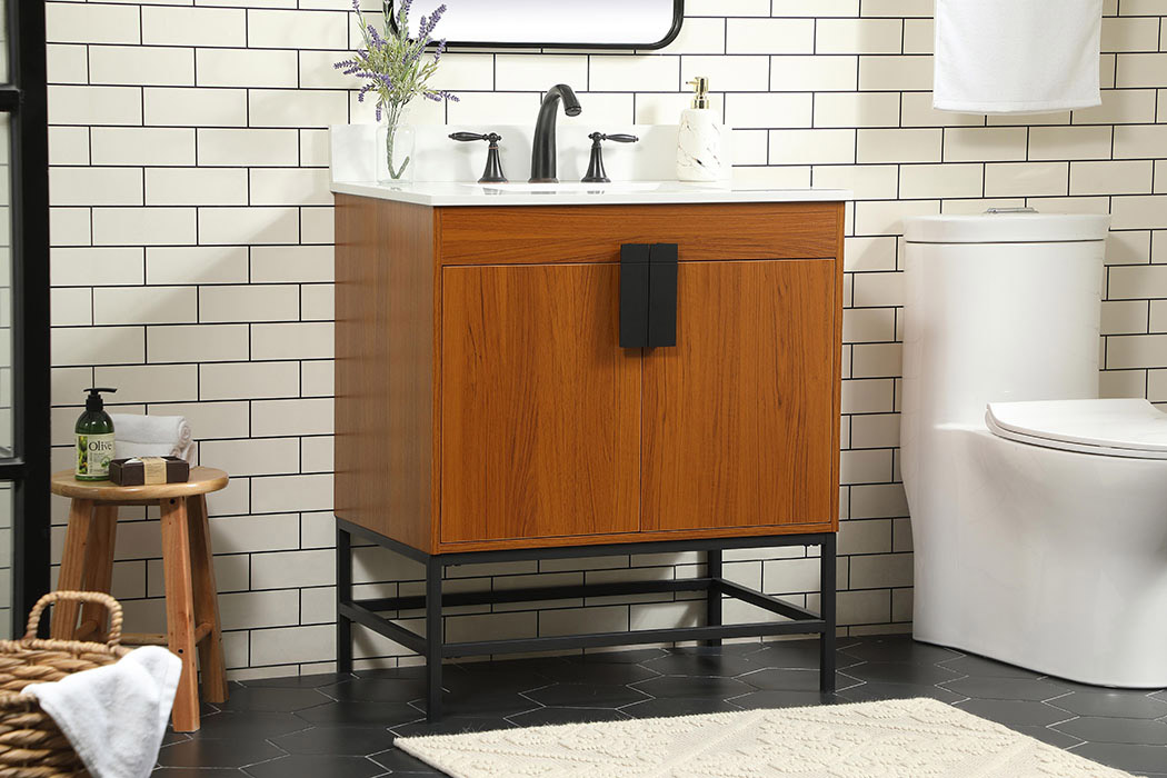 Elegant Bathroom Vanity - Teak (VF48830MTK-BS)