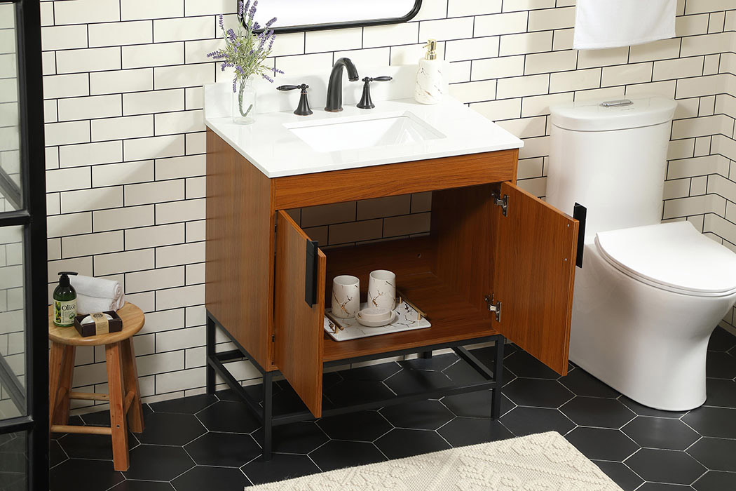 Elegant Bathroom Vanity - Teak (VF48830MTK-BS)